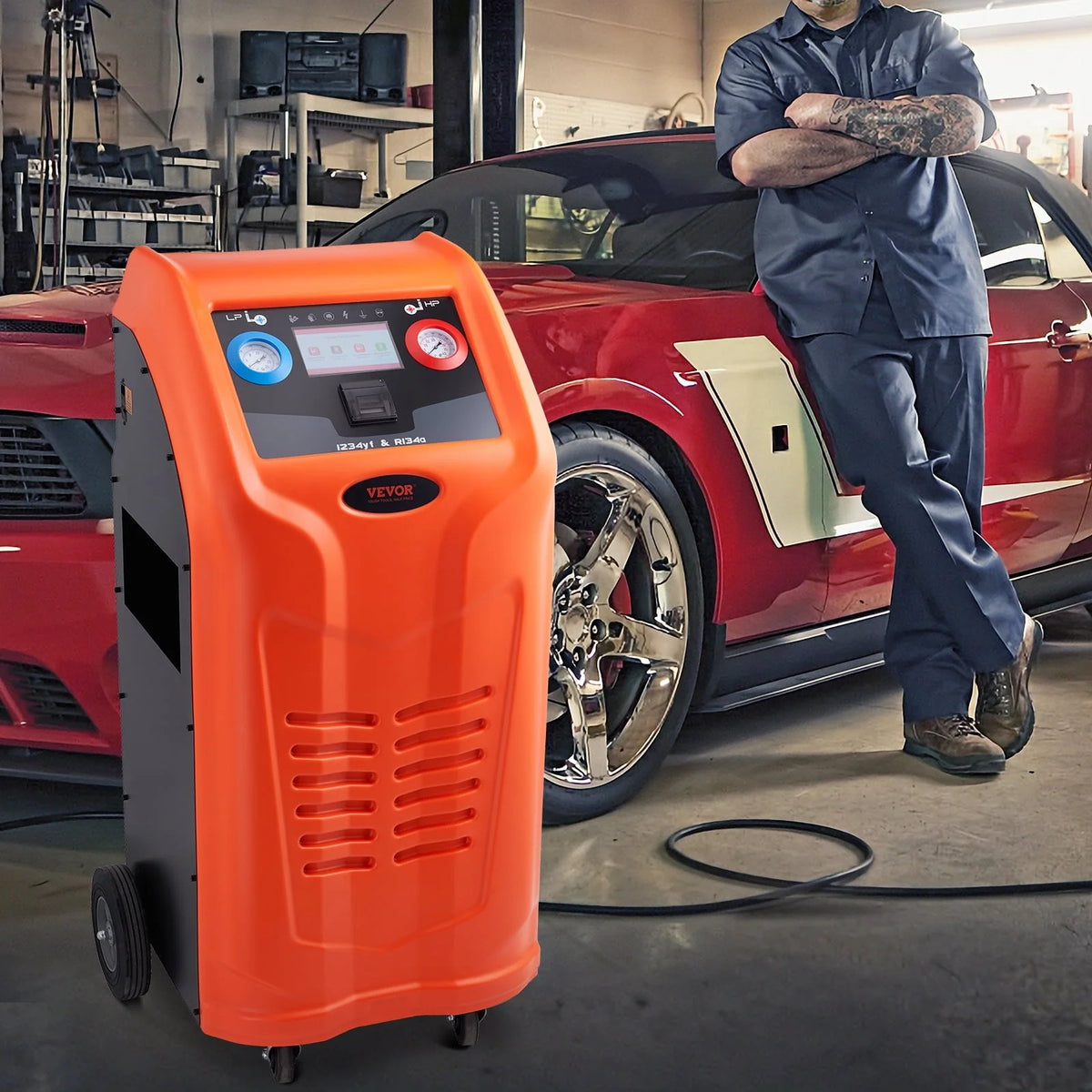 BENTISM Refrigerant Recovery Recharge Machine Fully Automatic for R134a & R1234yf