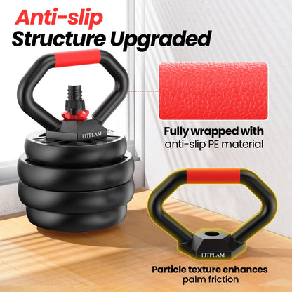 UPGO Adjustable Dumbbells Set 25LB A Pair Dumbbells Weights, 5 in 1 Free Weights 5/10/15/20/25lb/50lb Dumbbell with Anti-Slip Handle, Suitable for Home Gym Exercise Equipment
