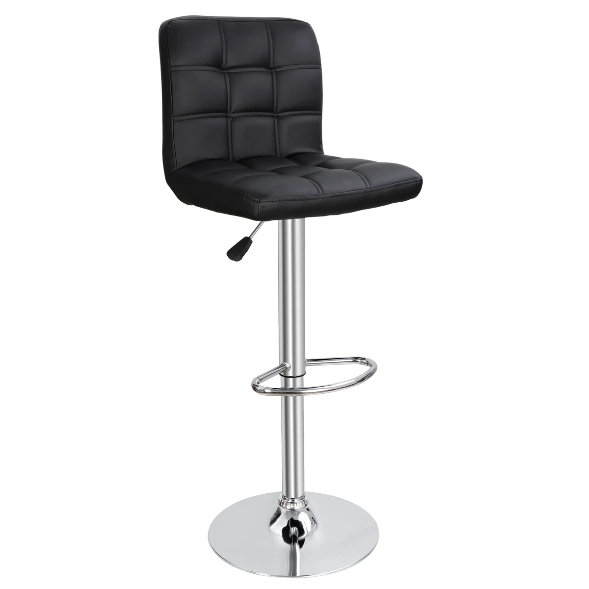 ZENY Height Adjustable Home Bar Stool Set 360-Degree Swivel, Set of 2