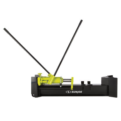 Sun Joe Hydraulic Steel Beam Log Splitter, 10 Ton Capacity Firewood Tool, Green, LJ10M