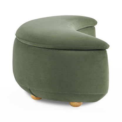 Better Homes & Gardens Juliet Modern Boucle Chaise & Storage Ottoman, Pearl