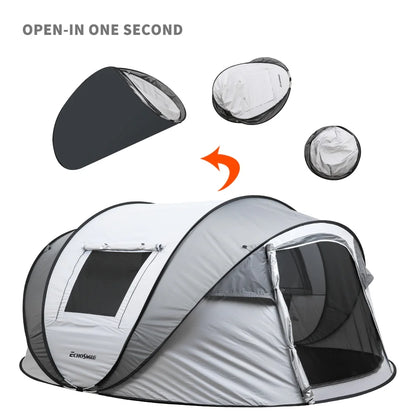 , 4-6 Persons White + Gray Pop-Up Boat Tent, , ,