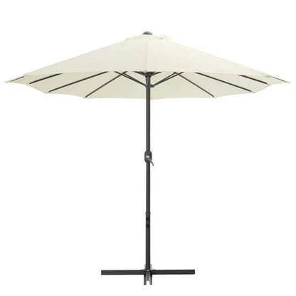 vidaXL Garden Parasol Blue Polyester fabric, Aluminum pole and ribs Large