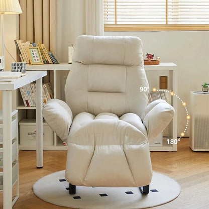 HDUTNGISN Recliner Armchair with Adjustable Backrest,White