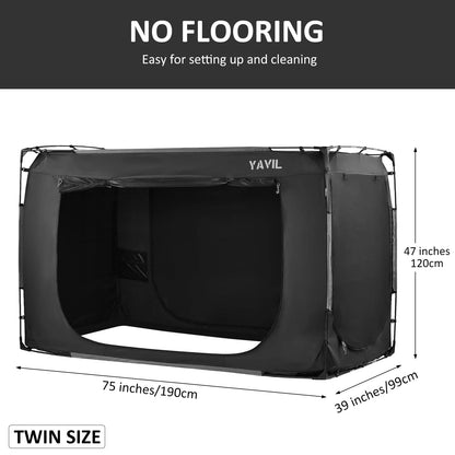 YAVIL Bed Tent Full Size Portable Pop up Privacy Sleeping 3 Doors Bed Tent Net 75 x 54 x 47in 10lb