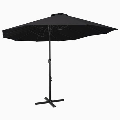 vidaXL Garden Parasol Blue Polyester fabric, Aluminum pole and ribs Large
