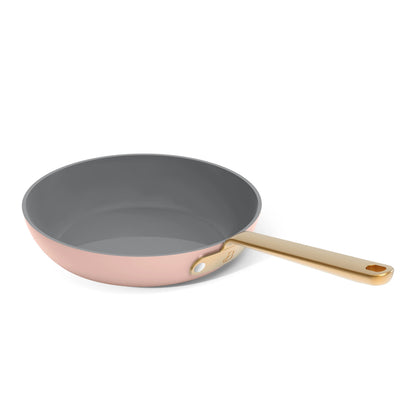 Beautiful 12pc Ceramic Non-Stick Cookware Set with Strainer Lids, White Icing by Drew Barrymore
