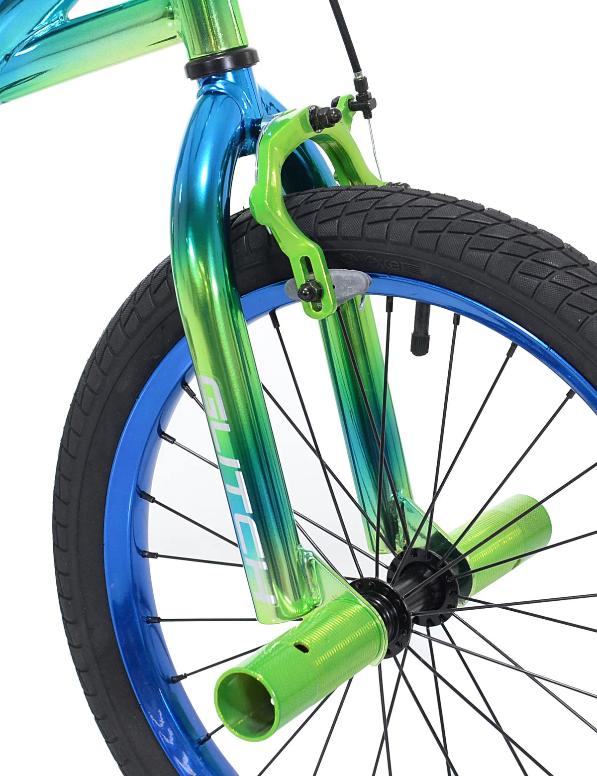 18" Glitch Boy's BMX Bike, Blue/Green