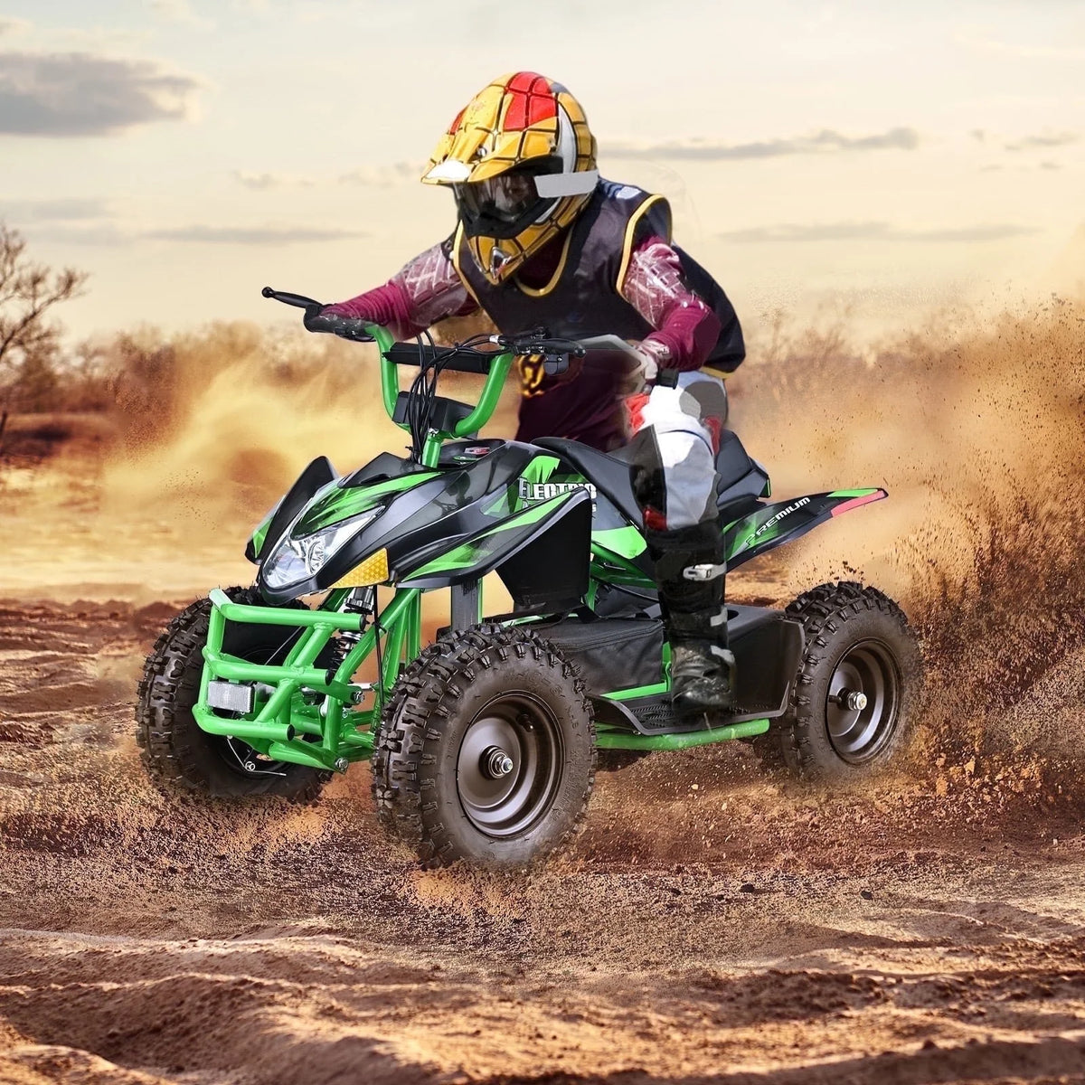 Aoemoe 500W Ride-On Racer �C 15mph Speed, 36V Battery, 45�C60 Min Play, Blue