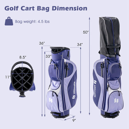 Ultimate Women’s Complete Golf Club Set Golf Club Package Set w/ Rain Hood, Right Hand Purple