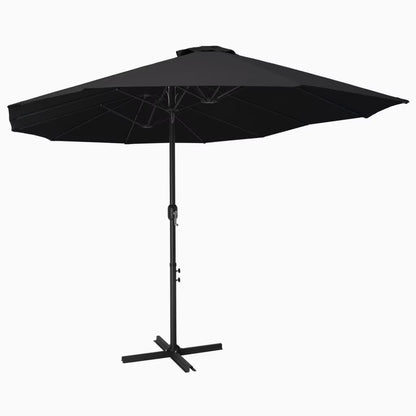 vidaXL Garden Parasol Blue Polyester fabric, Aluminum pole and ribs Large