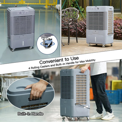 YougetTech 37'' Portable 3000CFM Evaporative Air Cooler