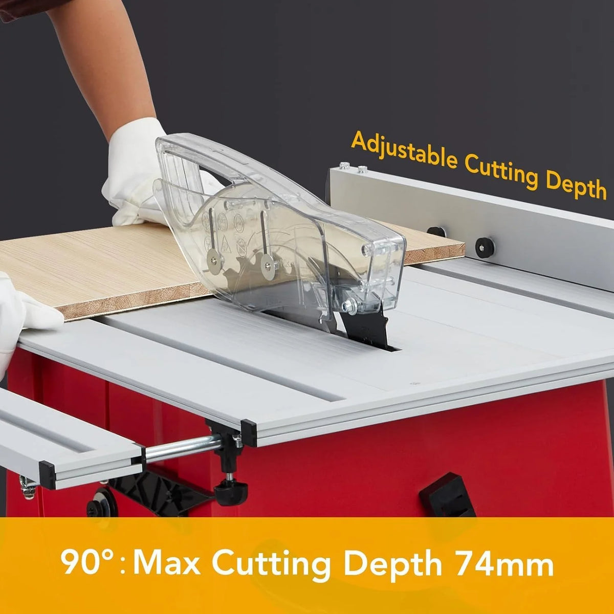 Wpond 1800W, 15A 10in Portable Table Power Saw, 5000 RPM