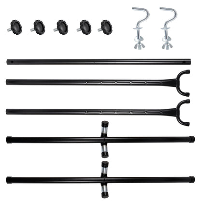 ZenSports 450lbs Adjustable 9FT Double Steel Hammock Stand Frame W/Portable Carry Bag, Black