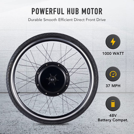 Viribus Electric Bike Conversion Kit 26" Rear Wheel 1000W Hub Motor LCD eBike DIY Set