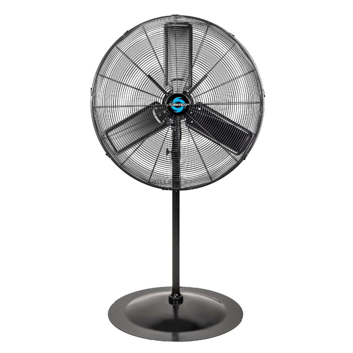 Tornado - 20 Inch High Velocity Metal Oscillating Pedestal Fan - Commercial, Industrial Use Water-Resistant