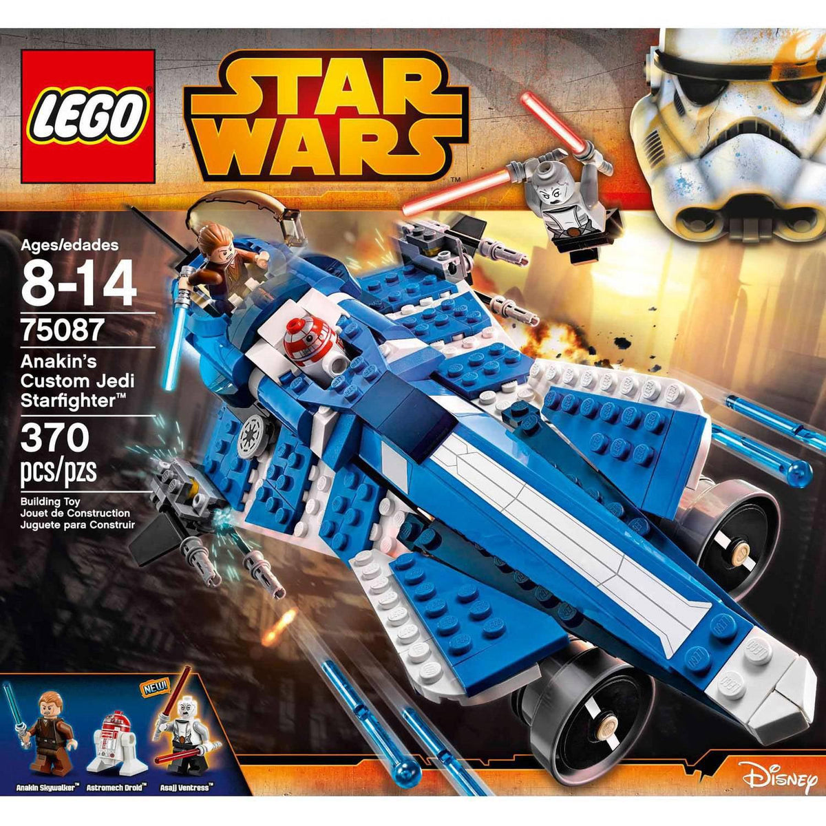 Star Wars The Clone Wars Anakins Custom Jedi Starfighter Set LEGO 75087