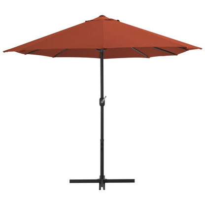 vidaXL Garden Parasol Blue Polyester fabric, Aluminum pole and ribs Large