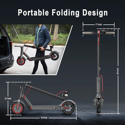 AOVOPRO ES80 350W 8.5' Foldable Electric Scooter for Adults, 21 Miles Range