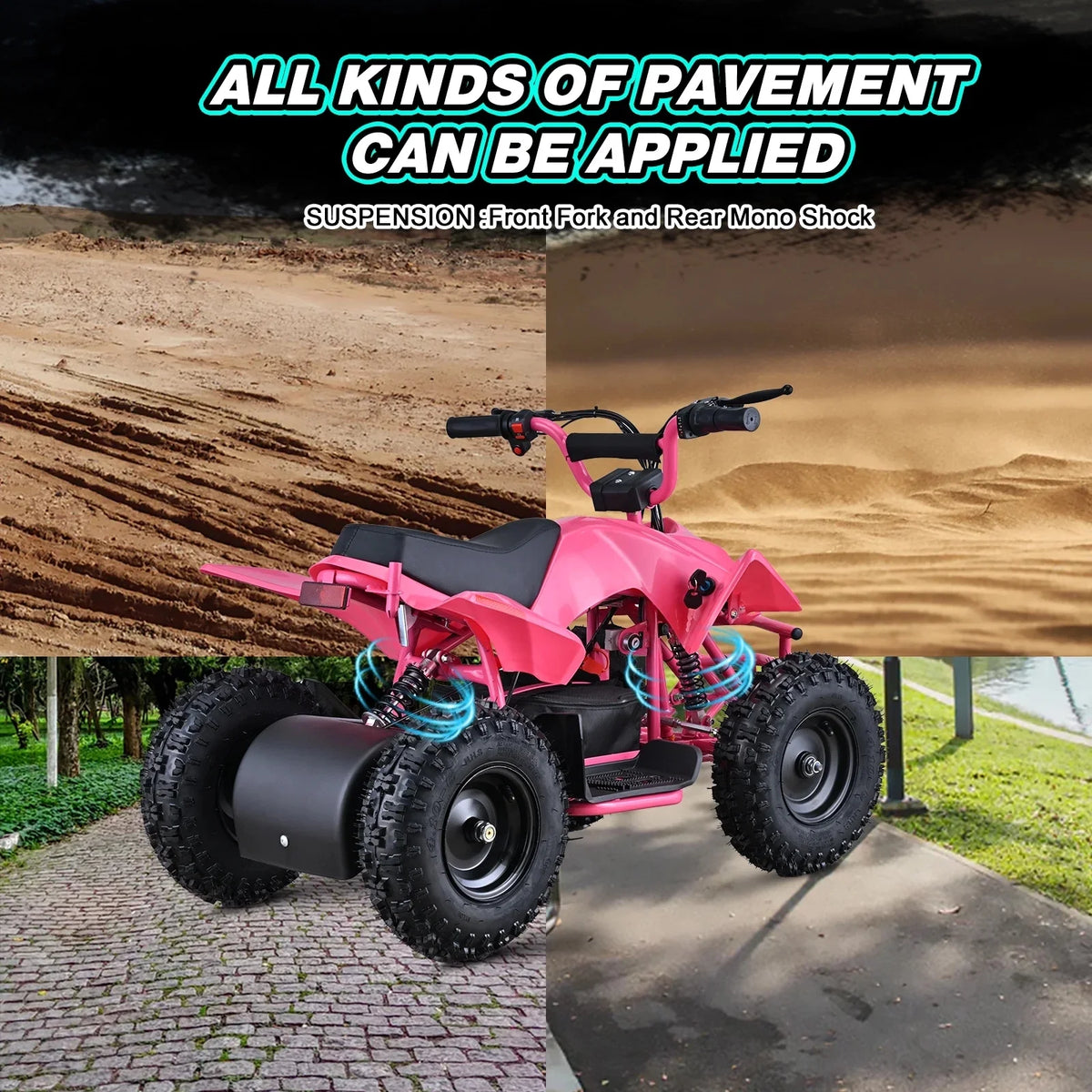 Aoemoe 500W Ride-On Racer �C 15mph Speed, 36V Battery, 45�C60 Min Play, Blue