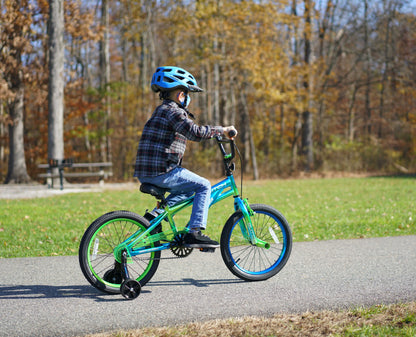18" Glitch Boy's BMX Bike, Blue/Green