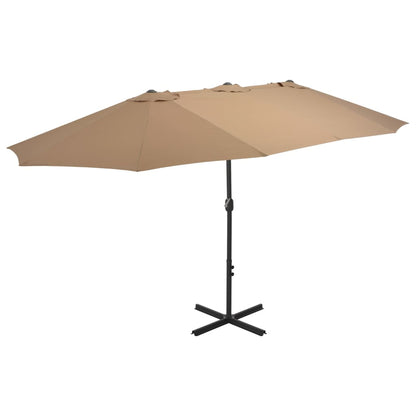 vidaXL Garden Parasol Blue Polyester fabric, Aluminum pole and ribs Large
