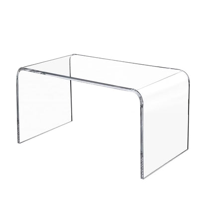 VDGPWA 32" Rectangle Waterfall Coffee Table, 0.6" Thick All Acrylic, Clear