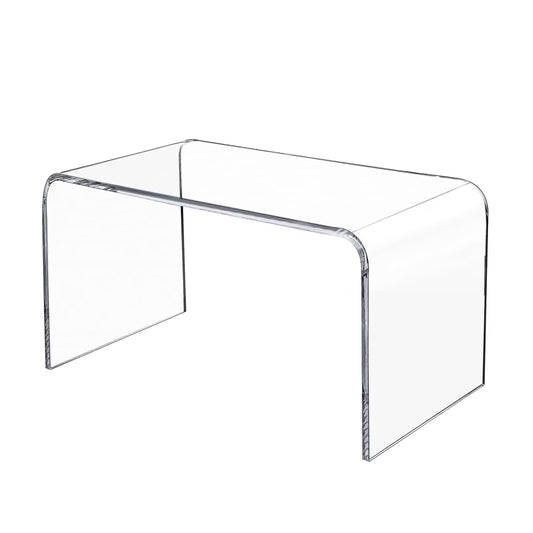 VDGPWA 32" Rectangle Waterfall Coffee Table, 0.6" Thick All Acrylic, Clear