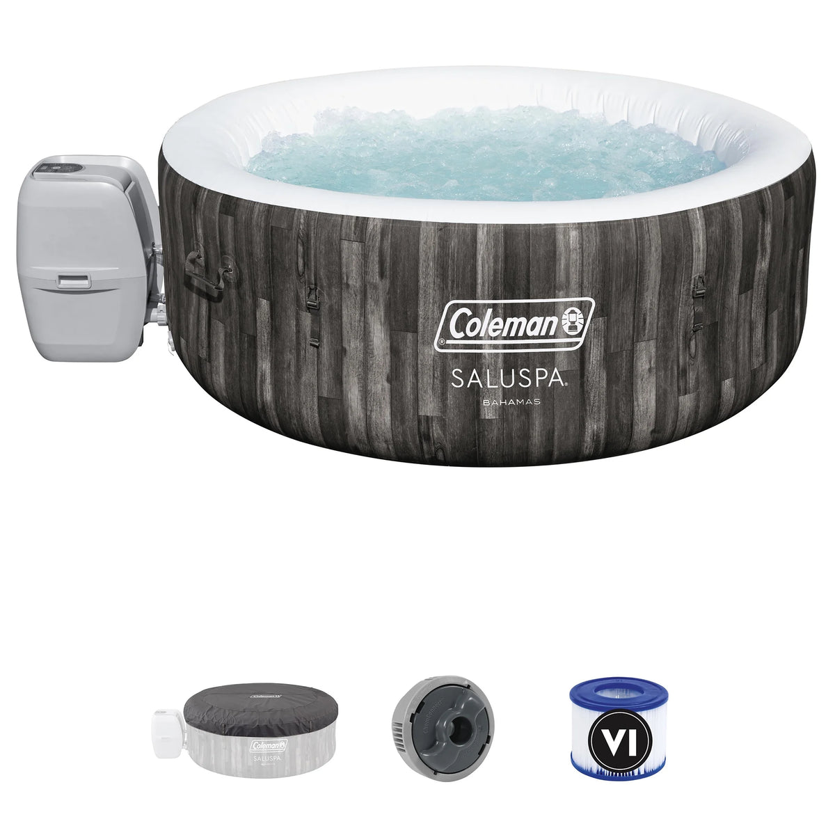 Coleman Bahamas AirJet Inflatable Outdoor Round Hot Tub 2-4 Person with Pump #P08411