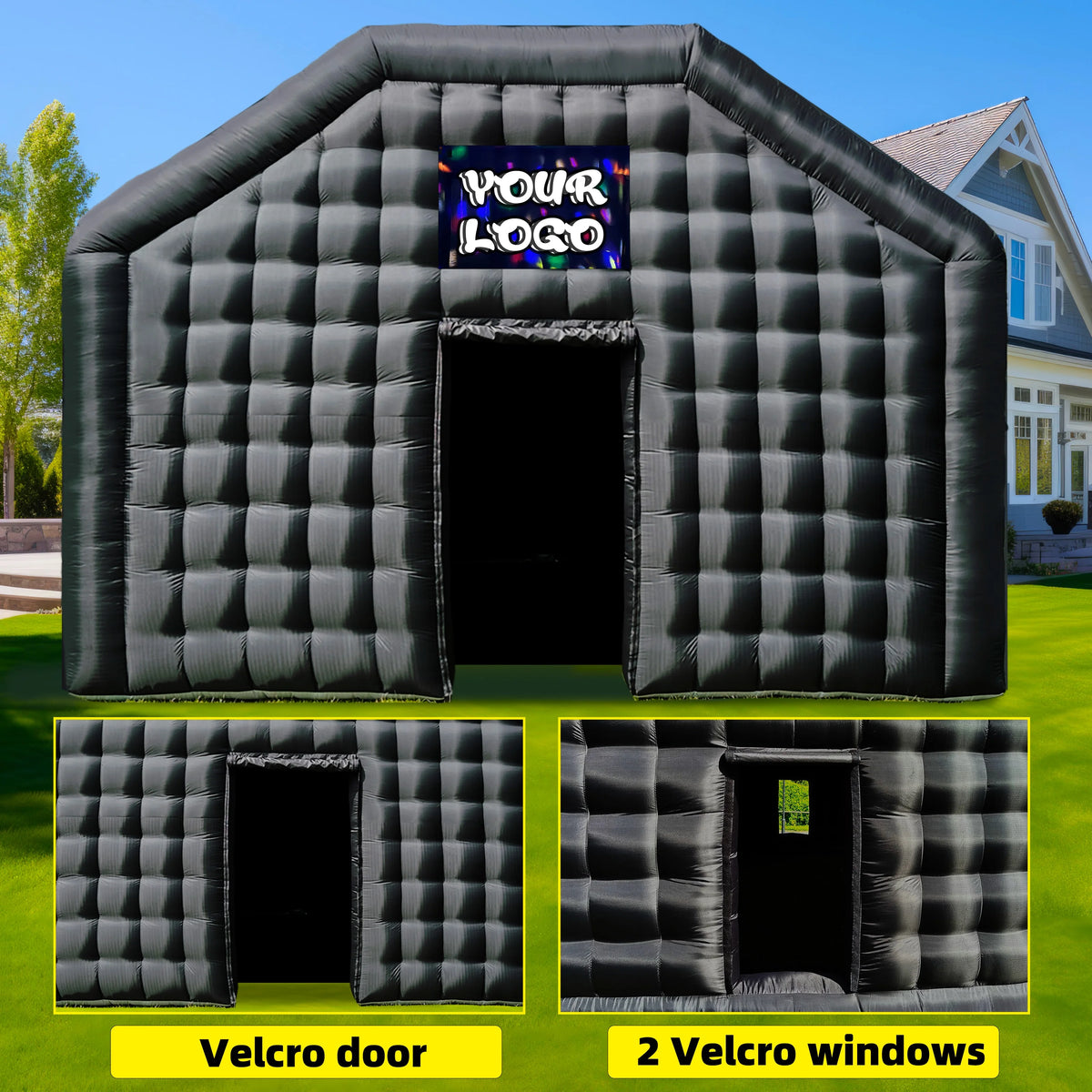WARSUN 60 Person Large inflatable Party Tent with Disco Cube