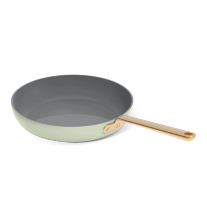 Beautiful 12pc Ceramic Non-Stick Cookware Set with Strainer Lids, White Icing by Drew Barrymore