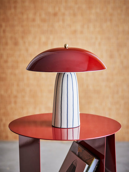 Arvid hand-painted stoneware table lamp