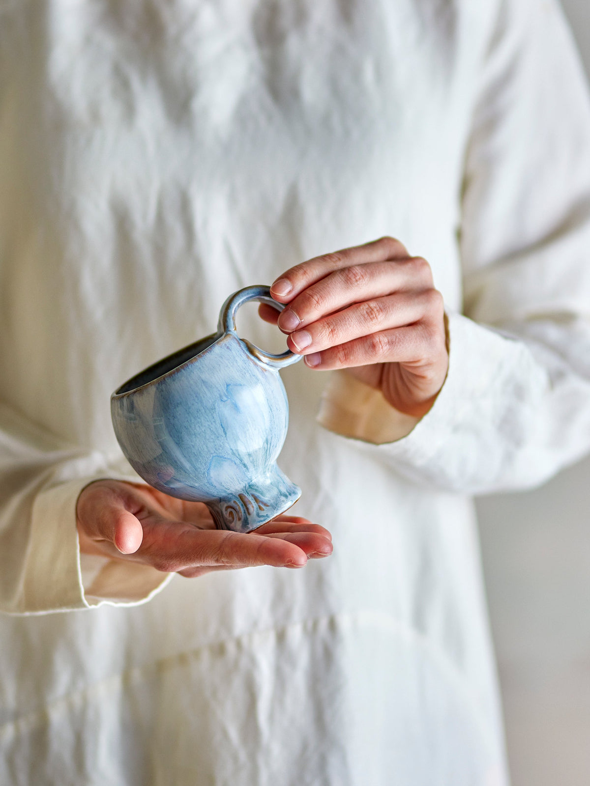 Avonlea stoneware Cup, Sky blue, set of 4