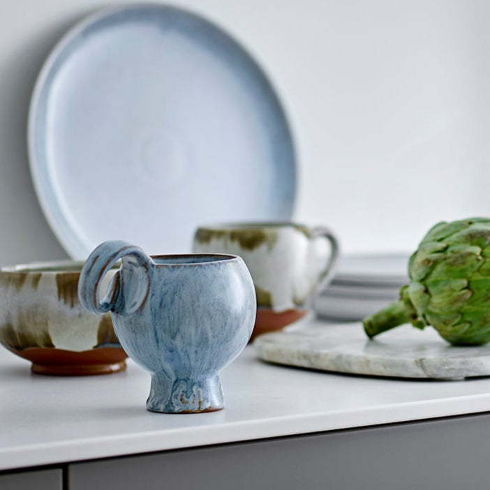 Avonlea stoneware Cup, Sky blue, set of 4