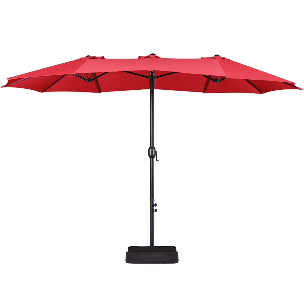 Topeakmart 13ft Patio Parasol Canopy with Crank, Tan