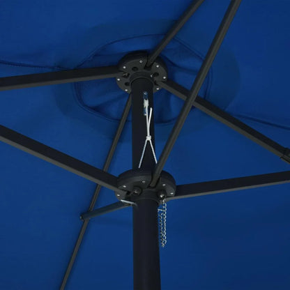 vidaXL Garden Parasol Blue Polyester fabric, Aluminum pole and ribs Large