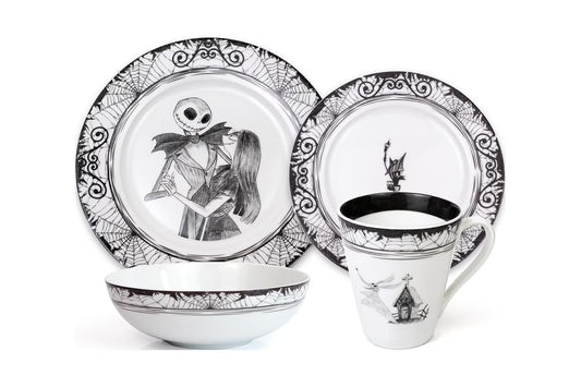 The Nightmare Before Christmas 16-Piece Ceramic Dinnerware Set