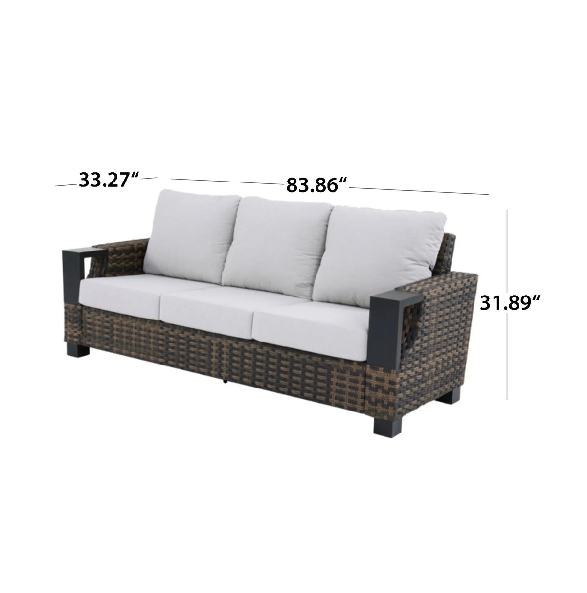 Better Homes & Gardens Rockport Outdoor Wicker Sofa, Brown