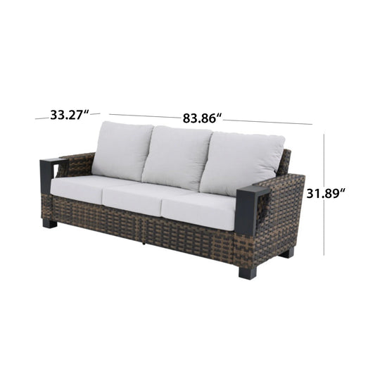 Better Homes & Gardens Rockport Outdoor Wicker Sofa, Brown