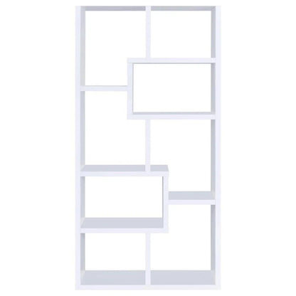 Coaster Company Interlocking 8 Shelf Wood White Bookcase for Home