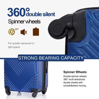 10 Piece Luggage Set Lightweight Suitcase Set with 7PCS Organizer Bags Suitcase with TSA Lock Spinner Wheels(Black)