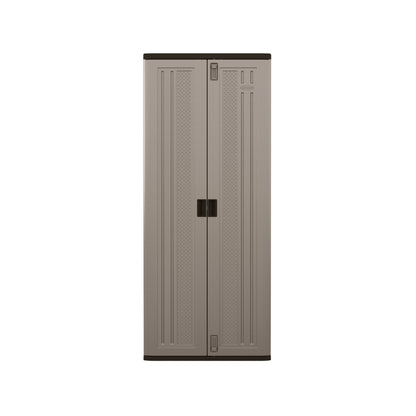 Suncast 3-Shelf Resin Base Garage Cabinet Locker, Gray