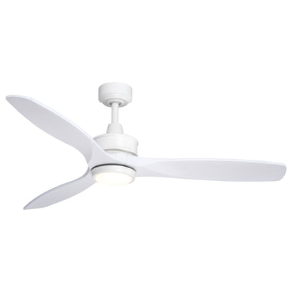 Vaxcel Curtiss Satin Brass Mid-Century Modern MCM Wood Propeller Ceiling Fan with LED Light Kit and Remote