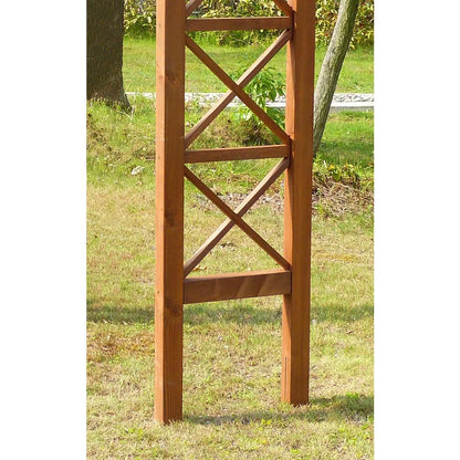 Northbeam Venice 79.5" Wood Arbor - Brown