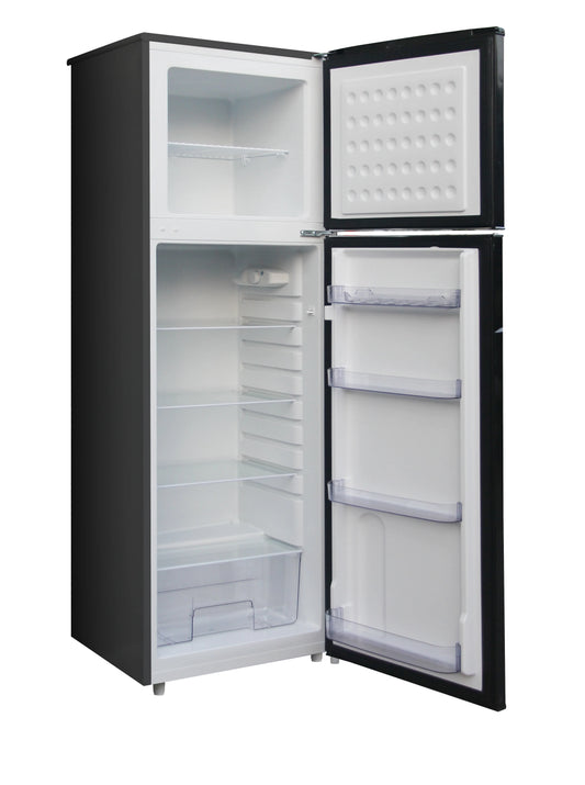 ARCTIC CHEF - 10 Cu Ft Top-Freezer Apartment-size Retro Refrigerator - Black