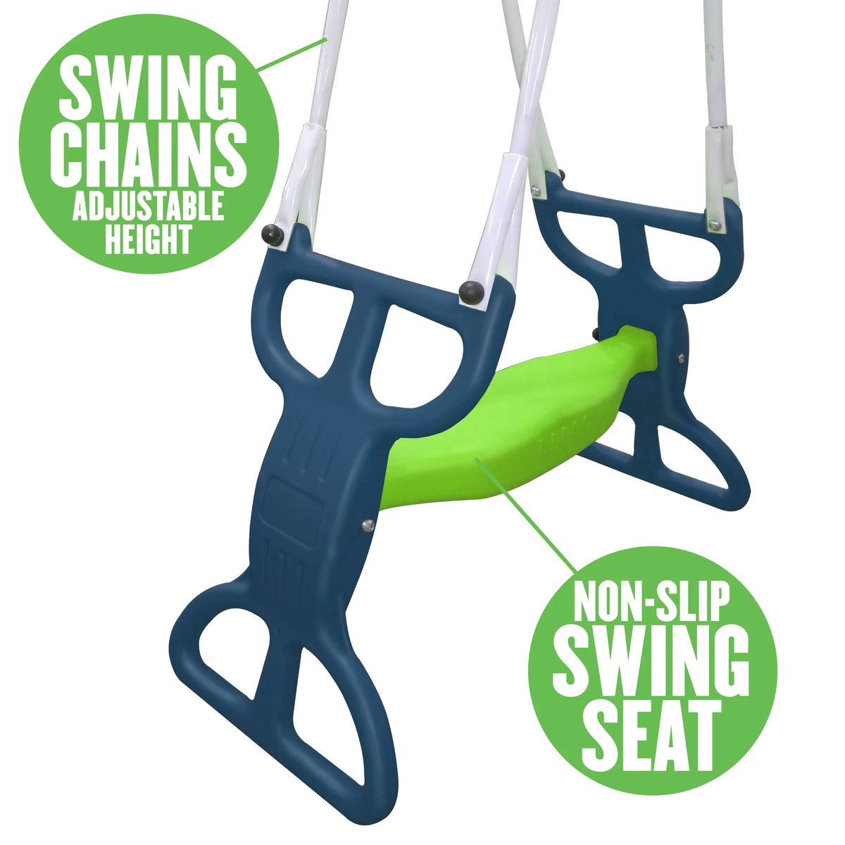 XDP Recreation All Star Playground Metal Swing Set for up to 7 Children