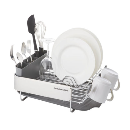 Kitchenaid Stainless Steel Wrap Compact Dish Rack in Satin Gray