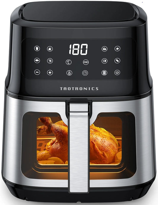 TaoTronics Air Fryer, 8-in-1 Airfryer Oven with Viewing Window Smart Touch 5.3 Quart