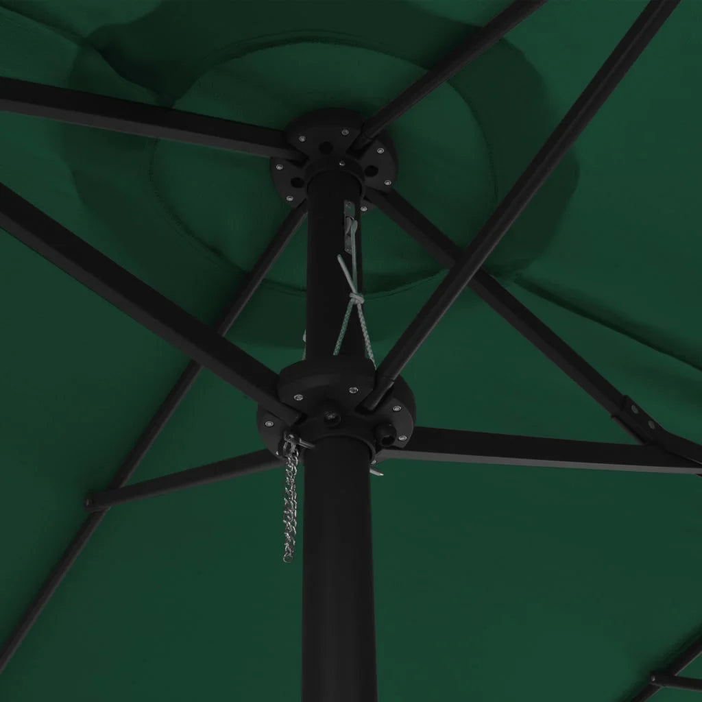 vidaXL Garden Parasol Blue Polyester fabric, Aluminum pole and ribs Large