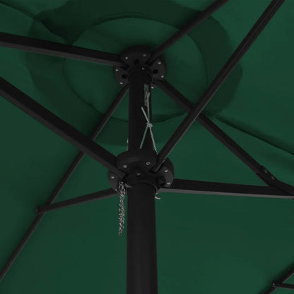 vidaXL Garden Parasol Blue Polyester fabric, Aluminum pole and ribs Large